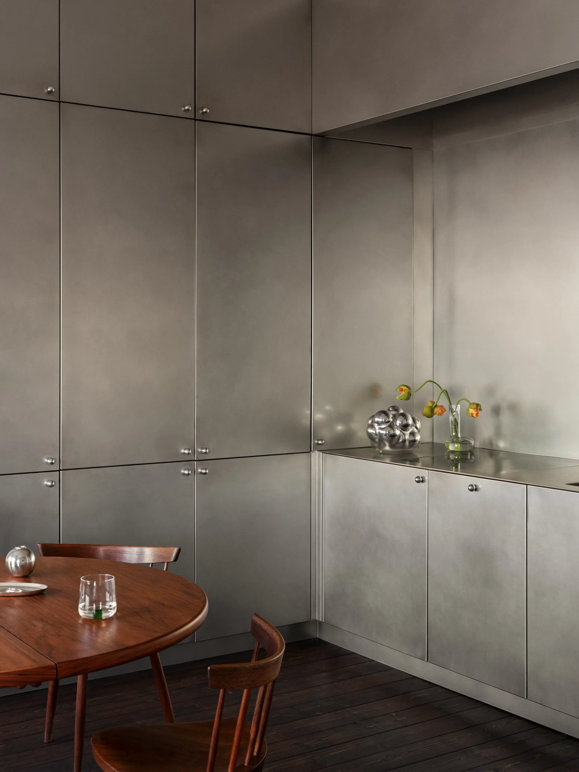 cuisine inox appartement en duplex de 118m2 décoration design