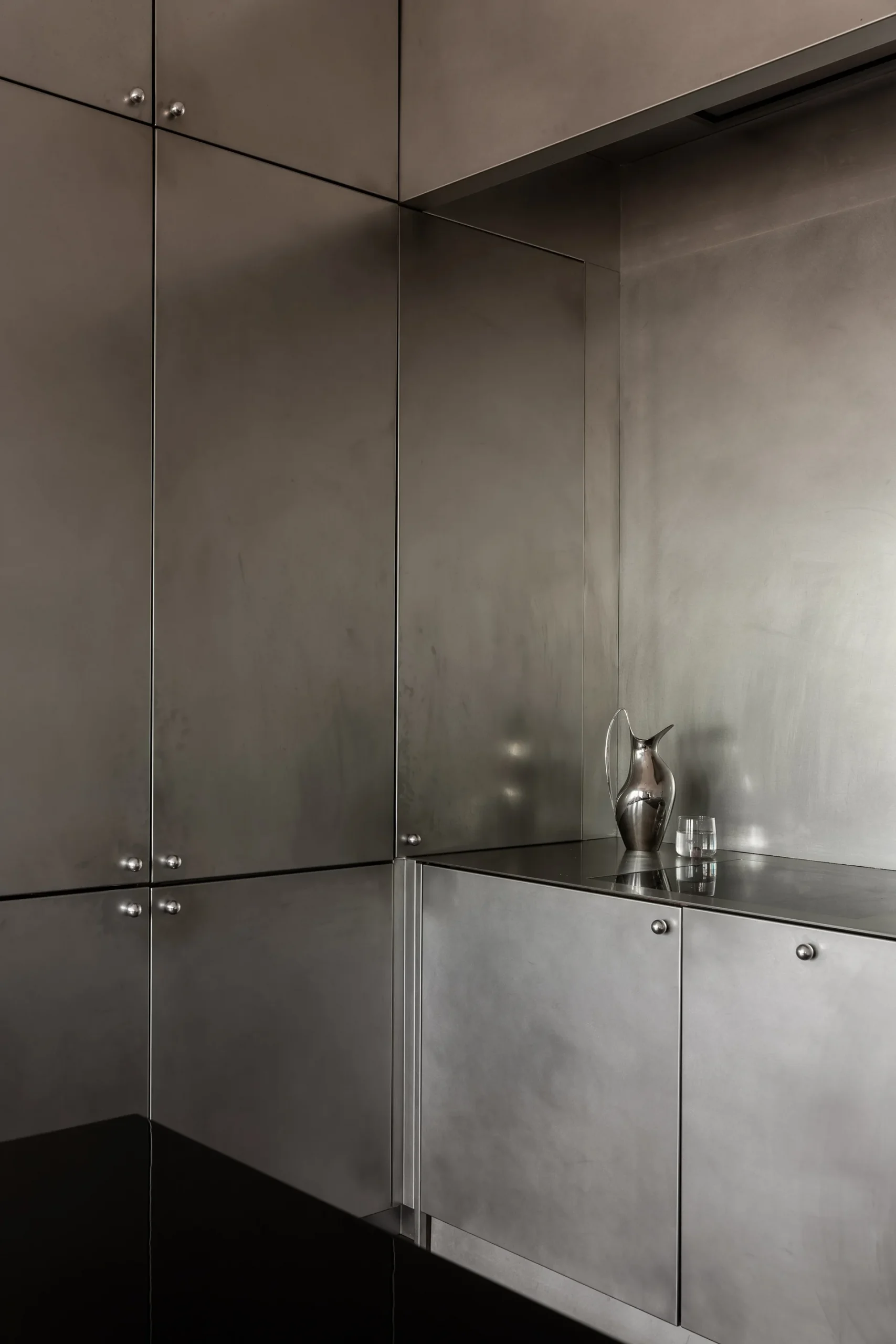 cuisine inox appartement en duplex de 118m2 décoration design