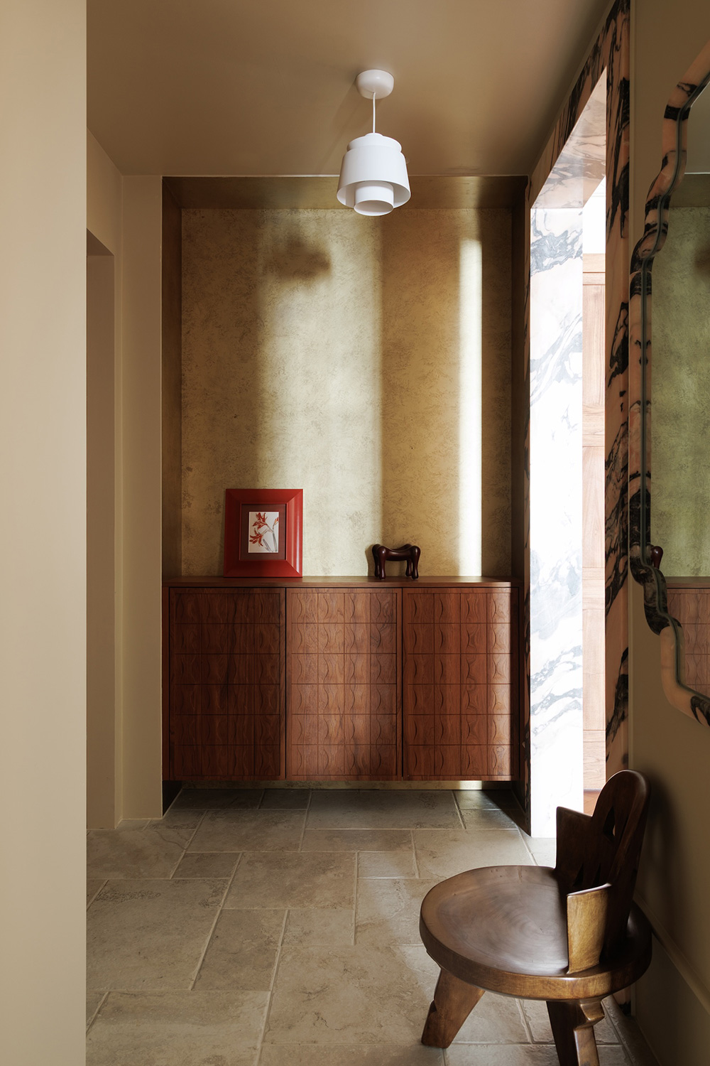 entrée décoration contemporaine appartement Pékin