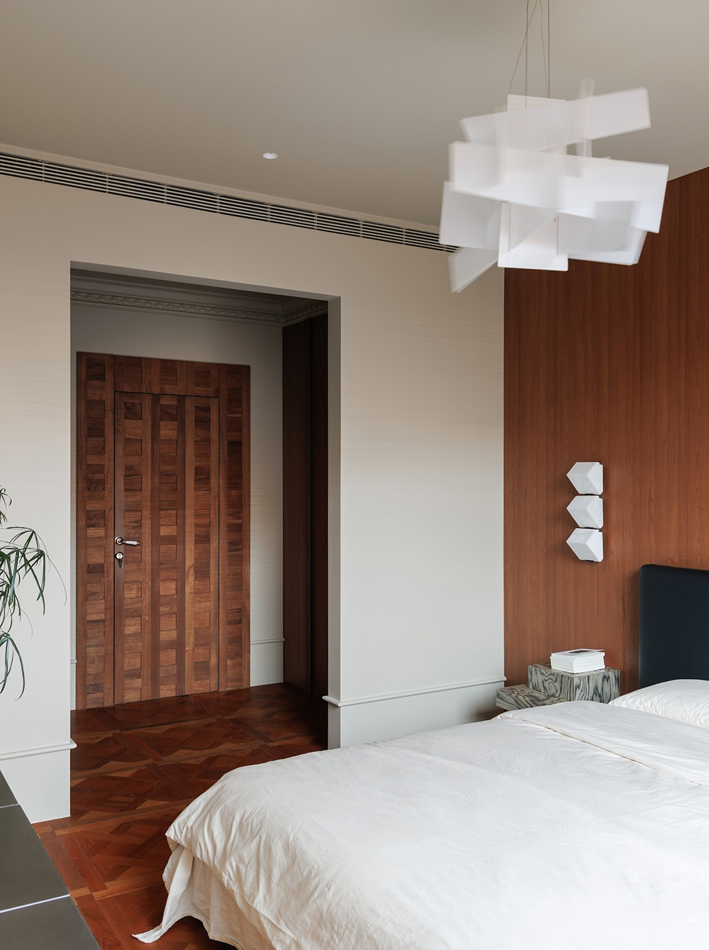 chambre décoration contemporaine appartement Pékin