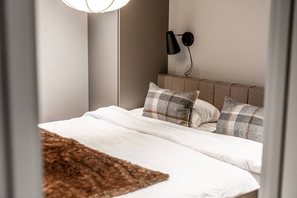 chambre décoration contemporaine appartement montagnard en duplex de 140m2