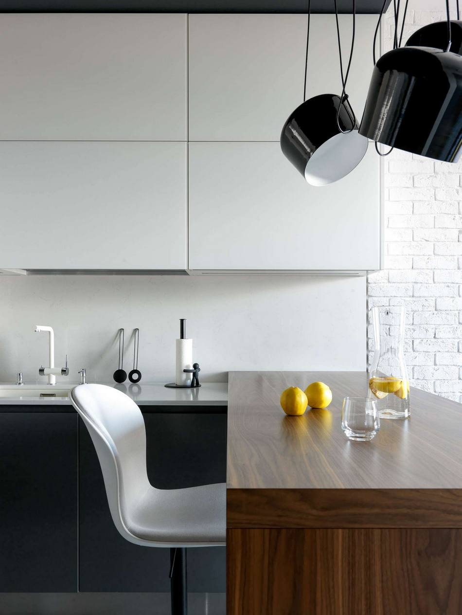 cuisine ouverte deux-pièces 48m2 décoration design