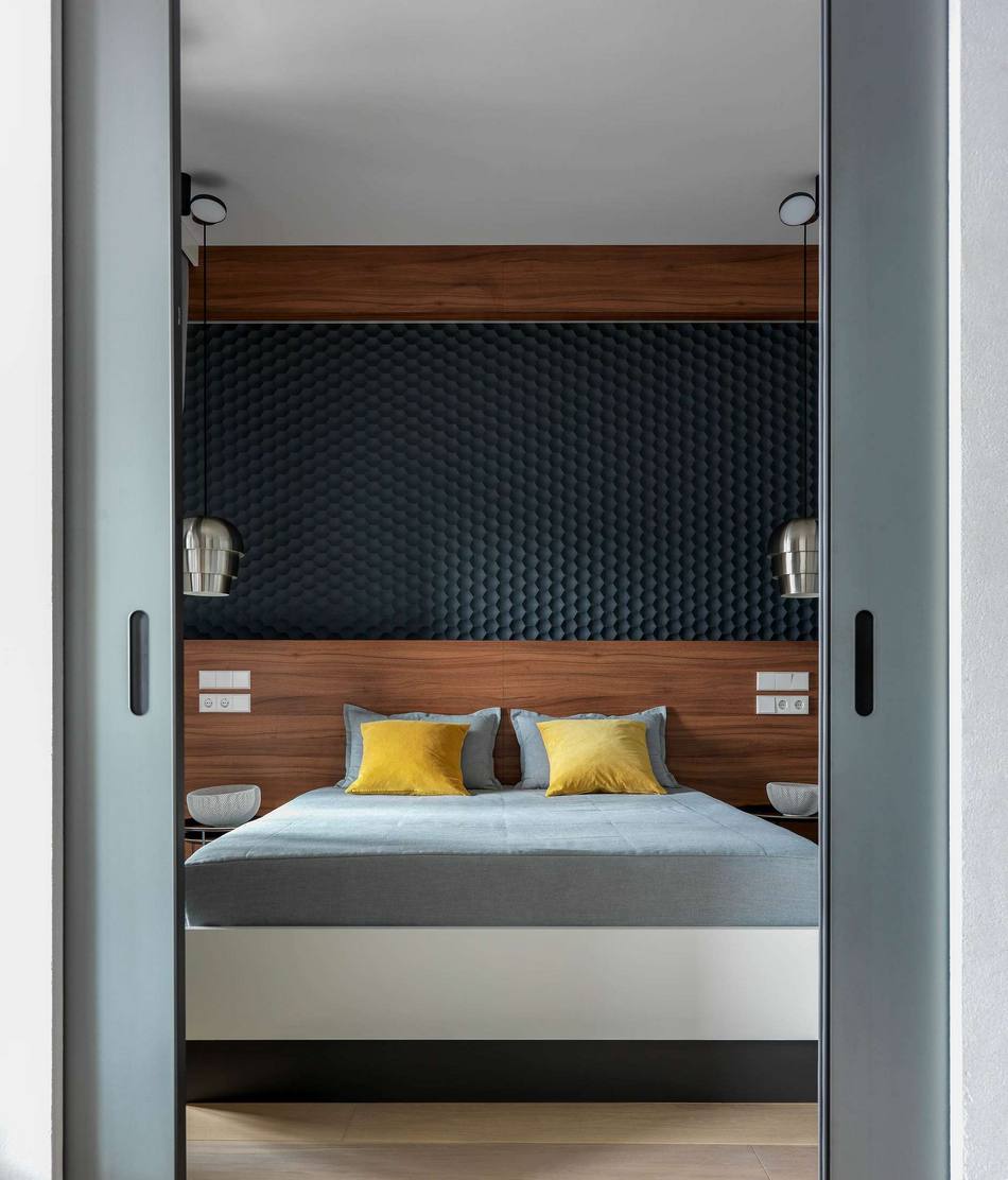 salon et chambre deux-pièces 48m2 décoration design