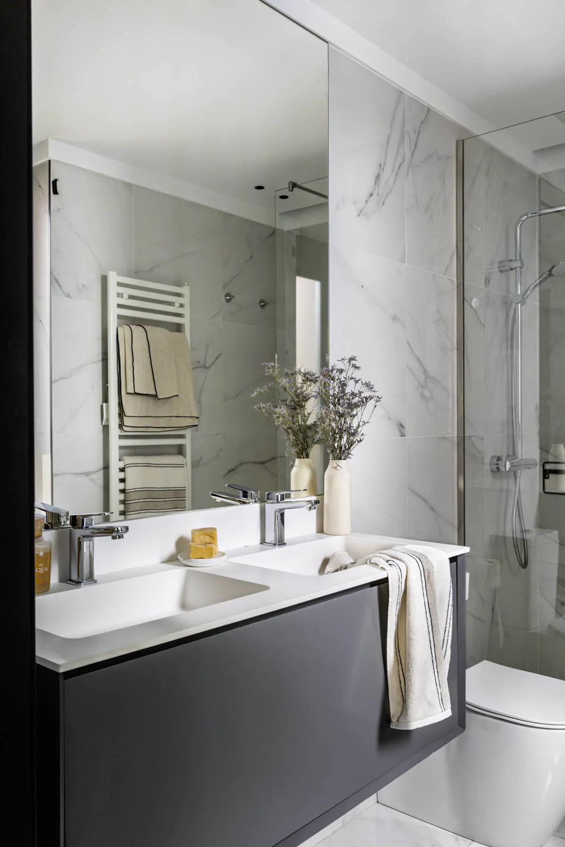 salle de bain design grise et marbre salle de bain design grise et marbre