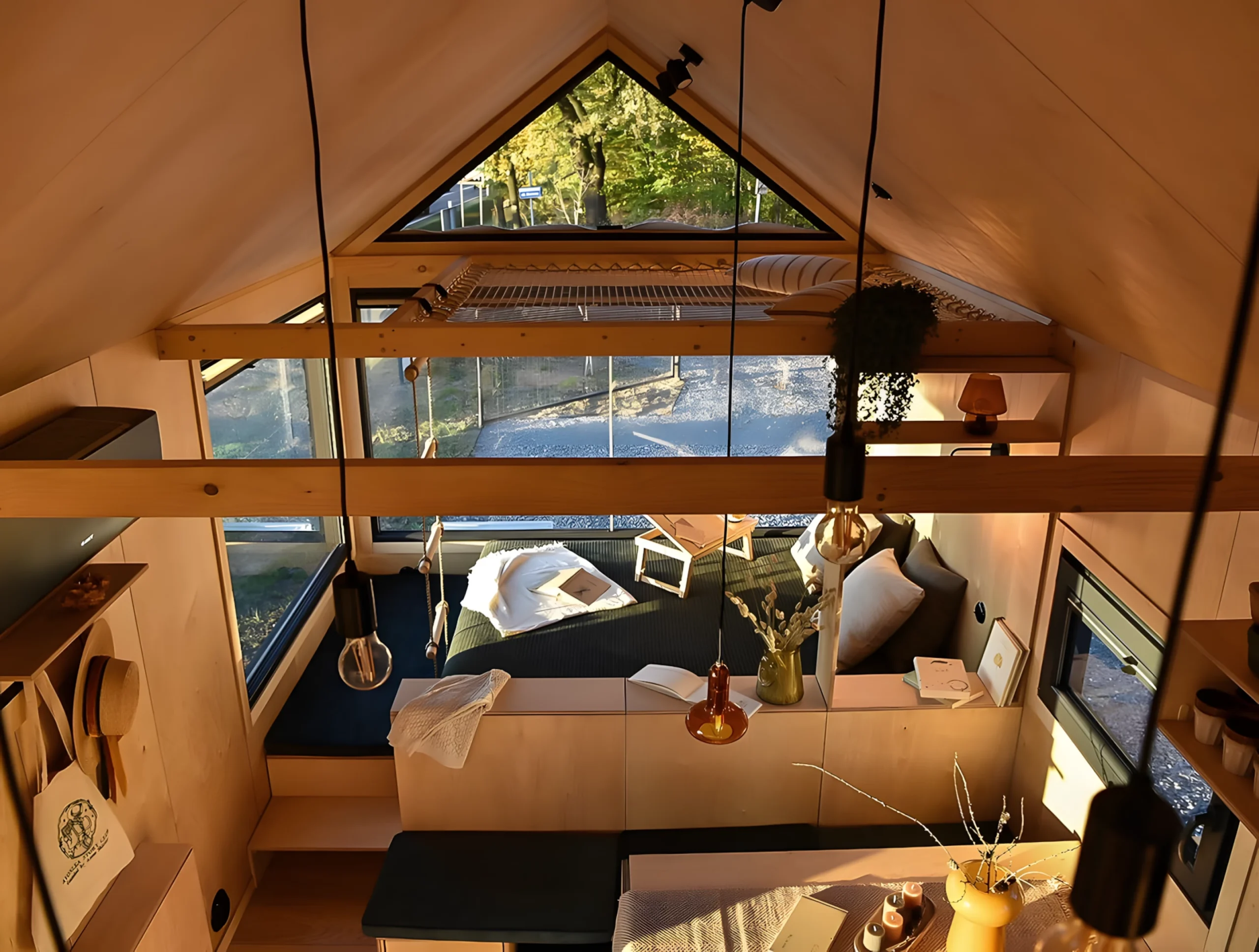 salon et cuisine tiny house 27m2 Julia par Vagabond Haven