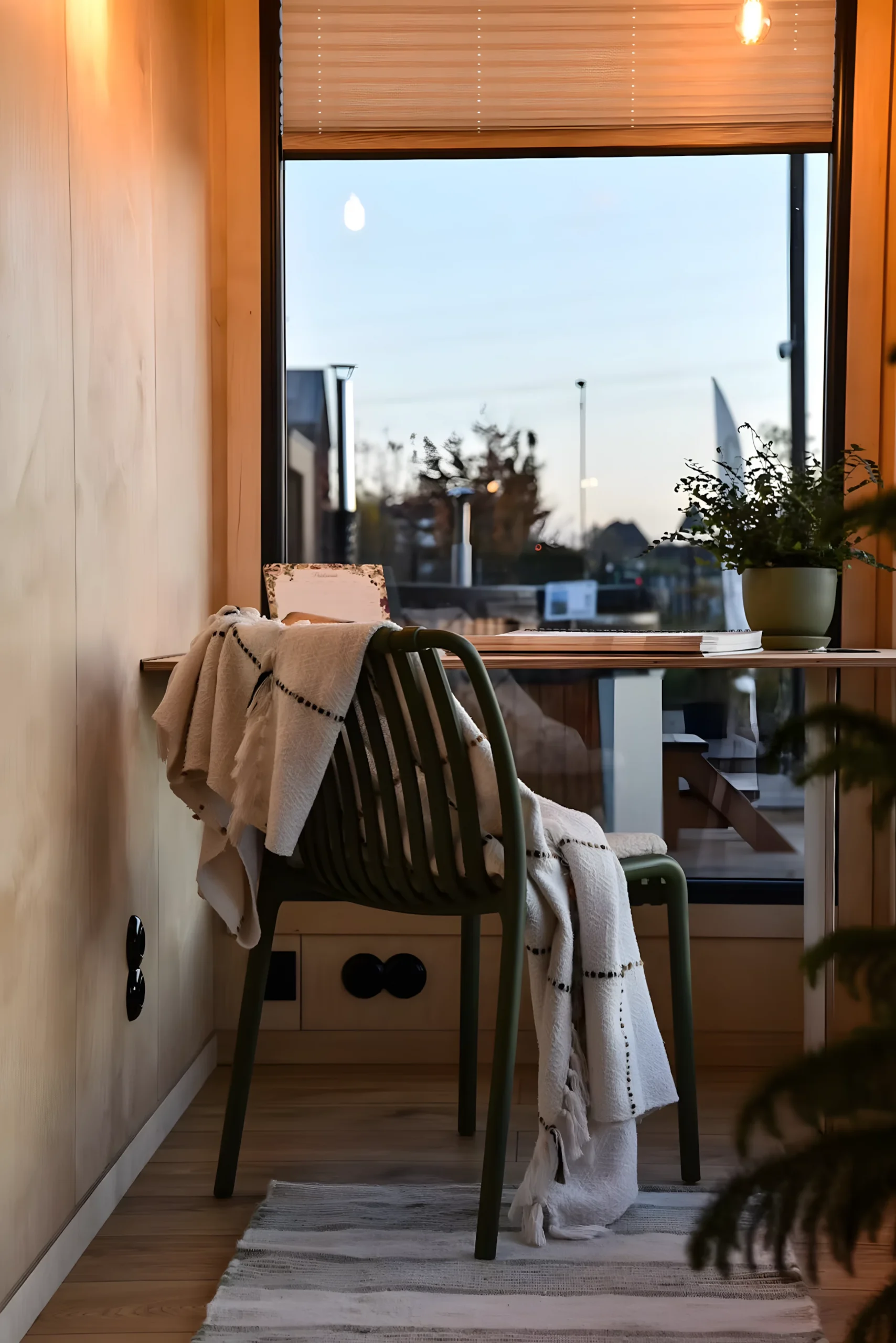 espace bureau mini maison mobile par Vagabond Haven