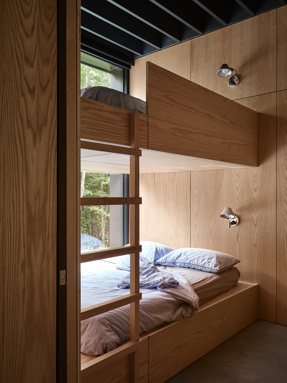 chambre lits superposés maison en bois contemporaine décoration design chambre lits superposés maison en bois contemporaine décoration design