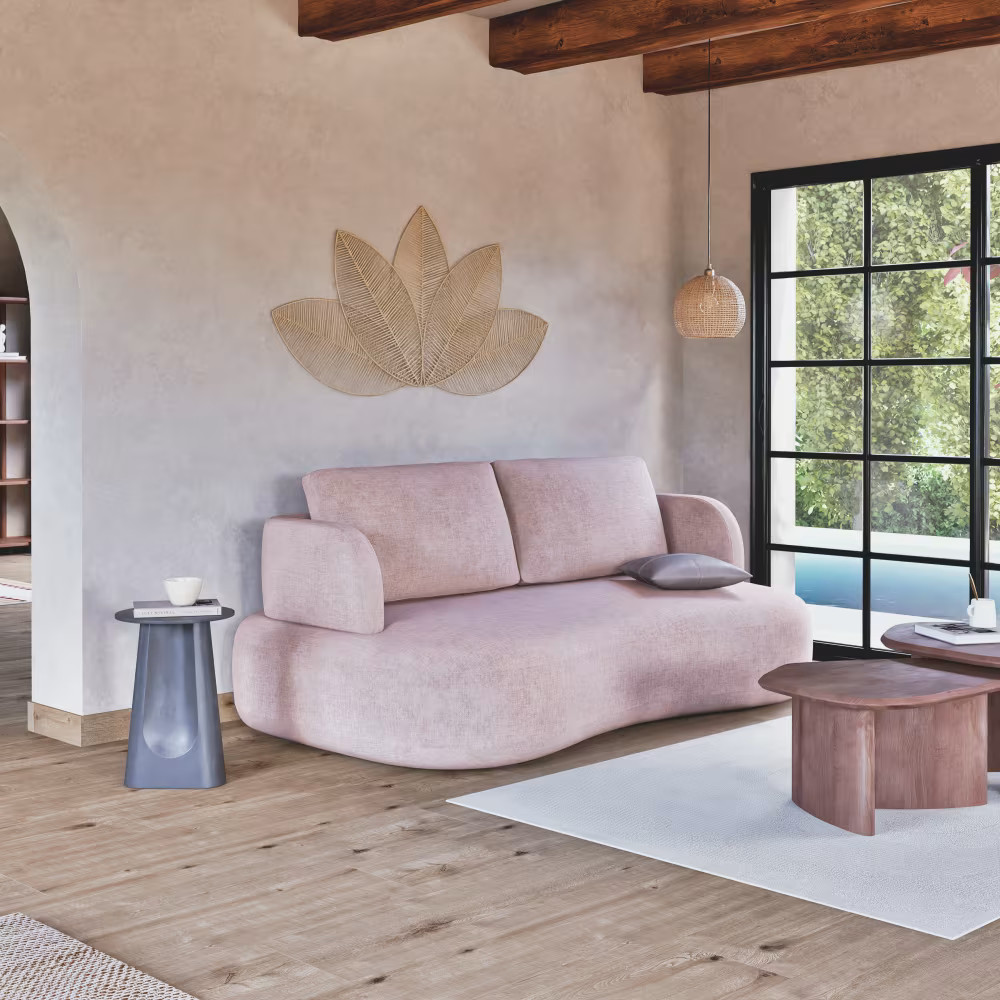 salon canapé rose nouveautés Maisons du Monde 2026 printemps été salon canapé rose nouveautés Maisons du Monde 2026 printemps été