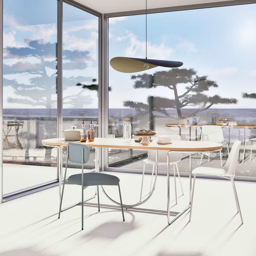salle à manger avec baies vitrées et vue mer nouveautés Maisons du Monde 2026 pour le printemps/été