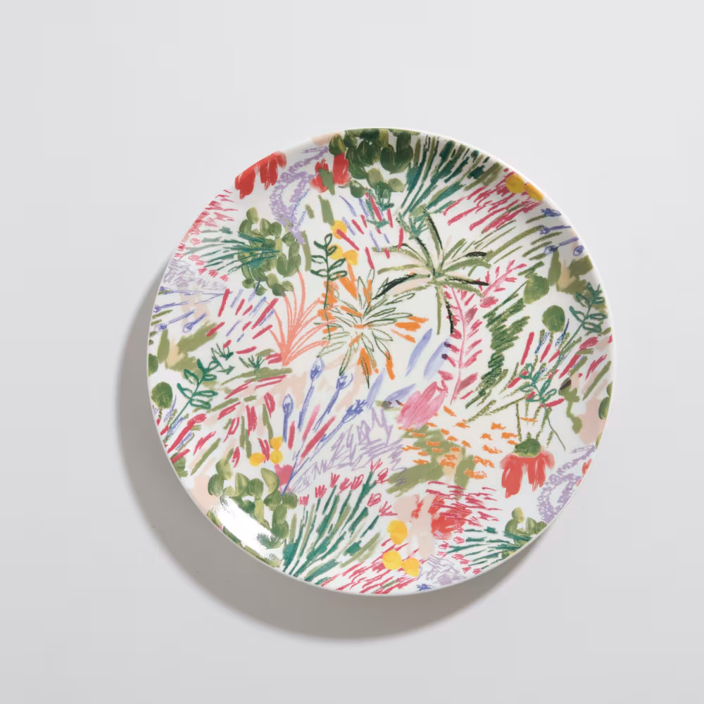 assiette motif fleuri nouveautés Maisons du Monde 2026 printemps été assiette motif fleuri nouveautés Maisons du Monde 2026 printemps été