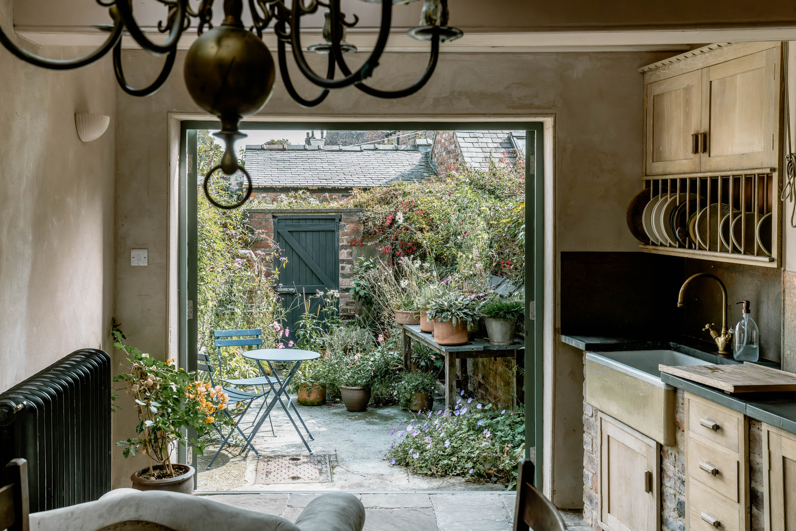 cuisine murs enduits décoration rustique maison rénovée