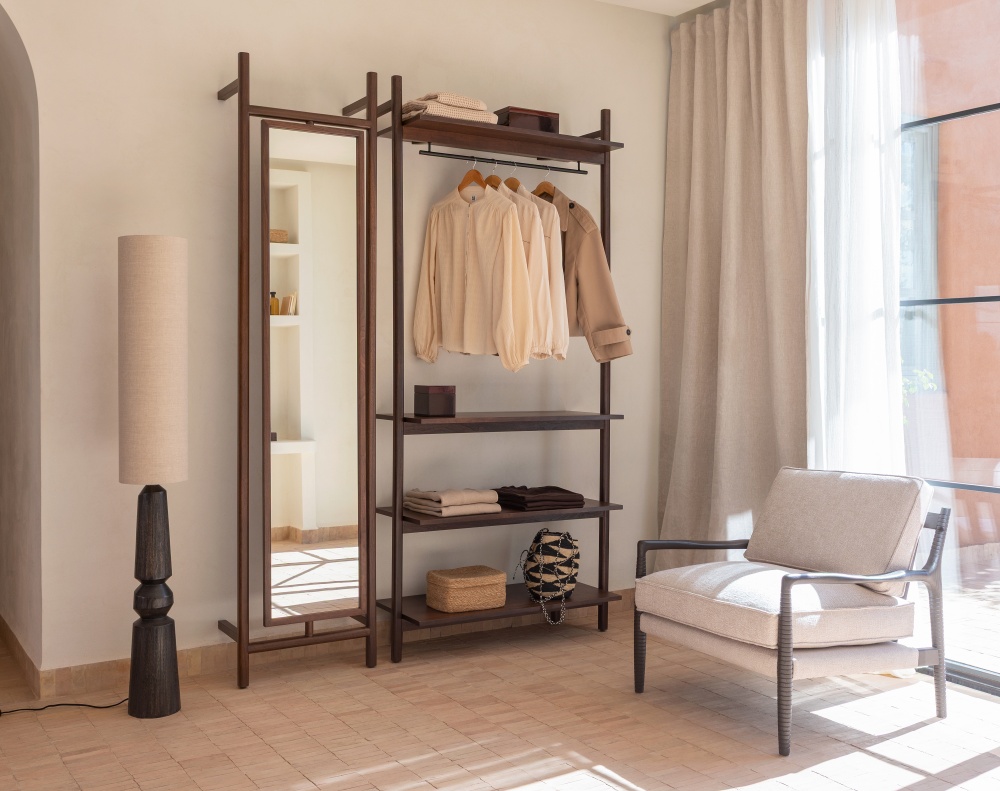 dressing ouvert noyer catalogue AM PM 2026 collection Patio Méditerranéen dressing ouvert noyer catalogue AM PM 2026 collection Patio Méditerranéen