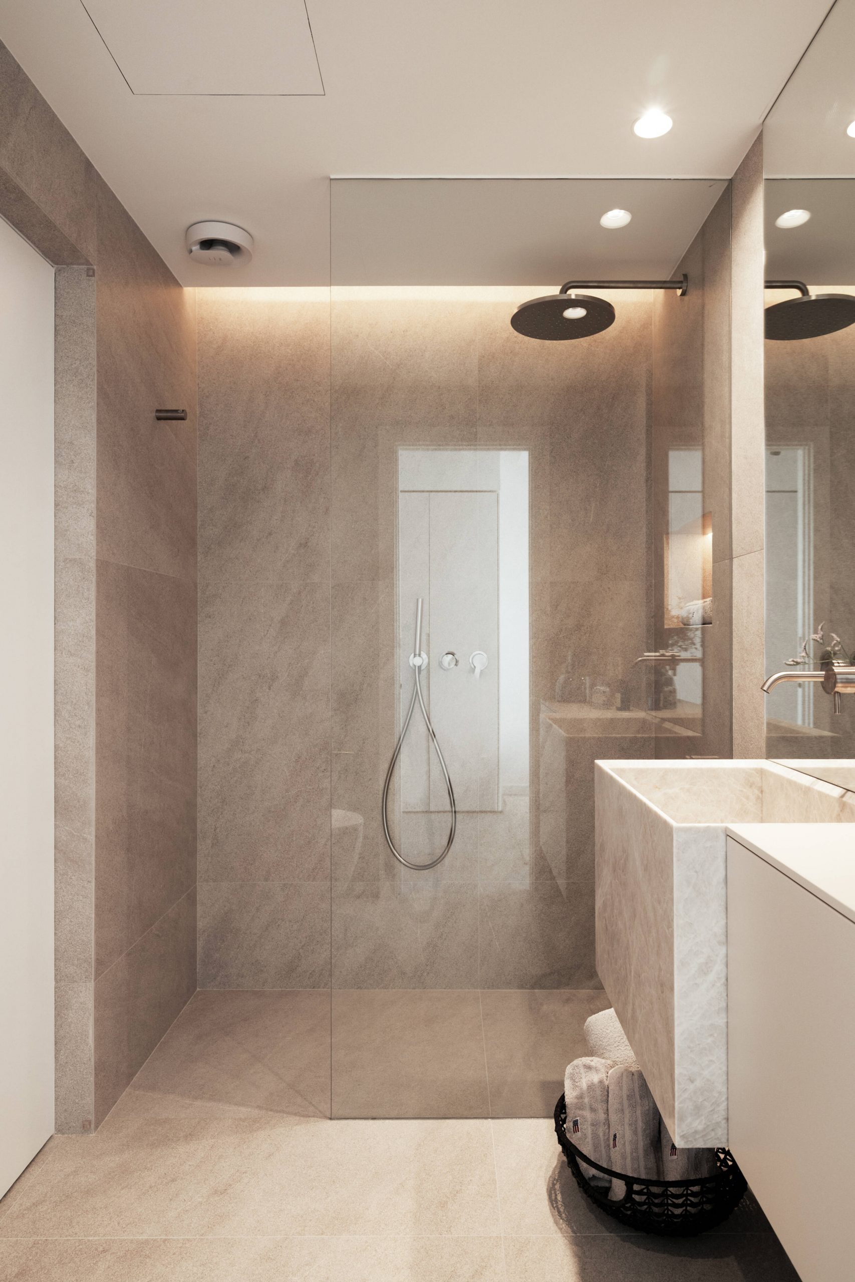 salle de bain marbre décoration contemporaine