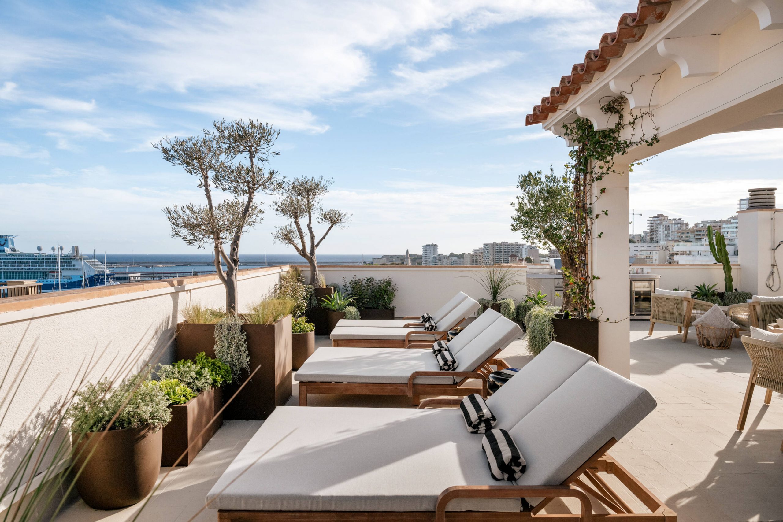 terrasse appartement Majorque vue mer et port