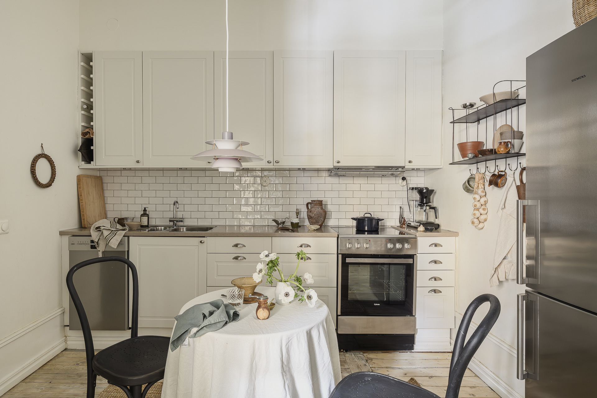 cuisine deux-pièces 52m2 décoration scandinave