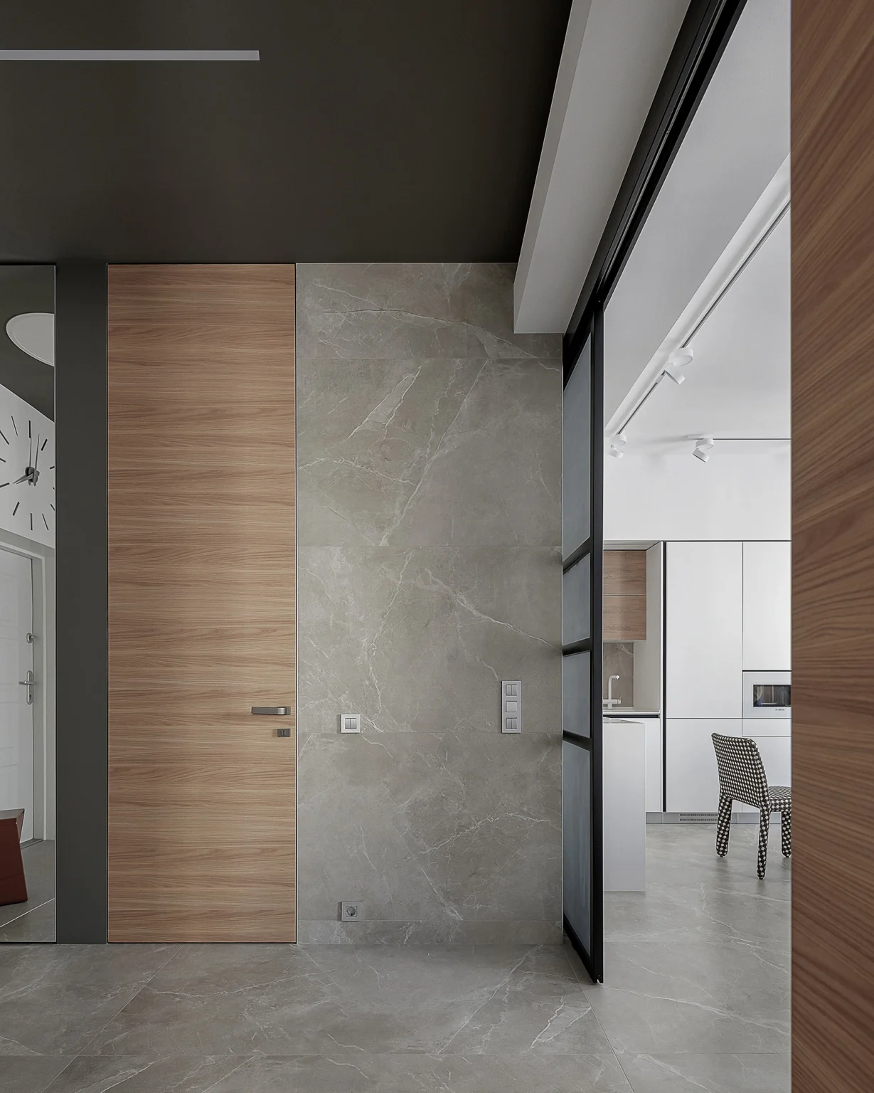 entrée marbre beige deux-pièces 57m2 décoration design entrée marbre beige deux-pièces 57m2 décoration design