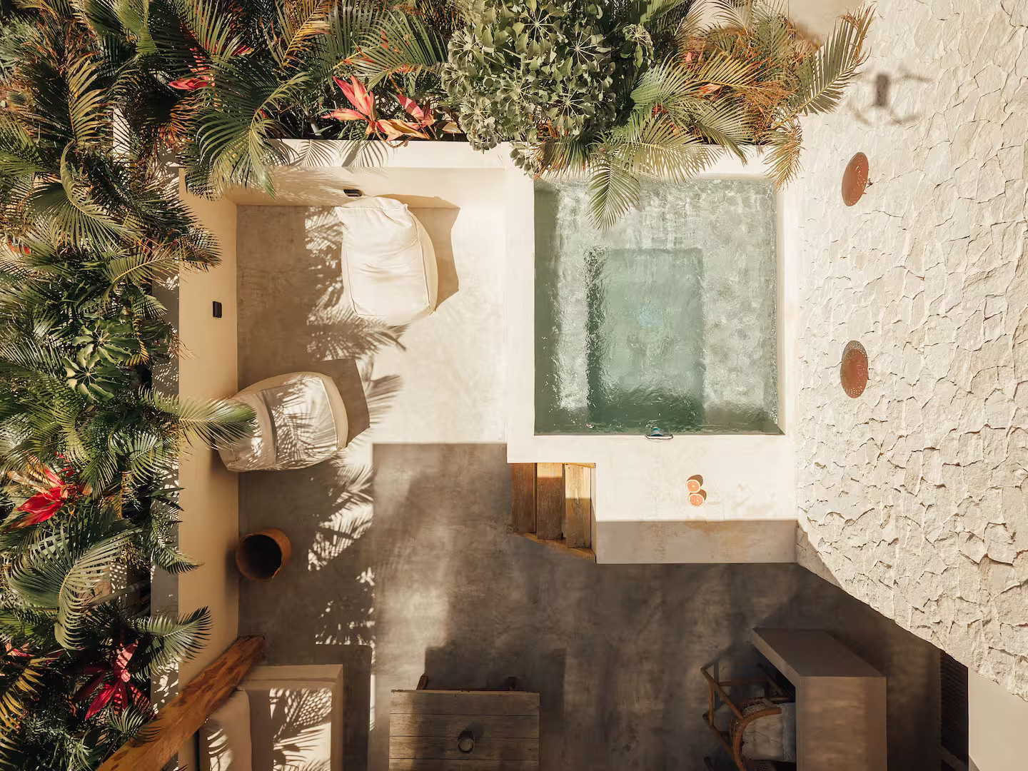 terrasse maison avec piscine Tulum