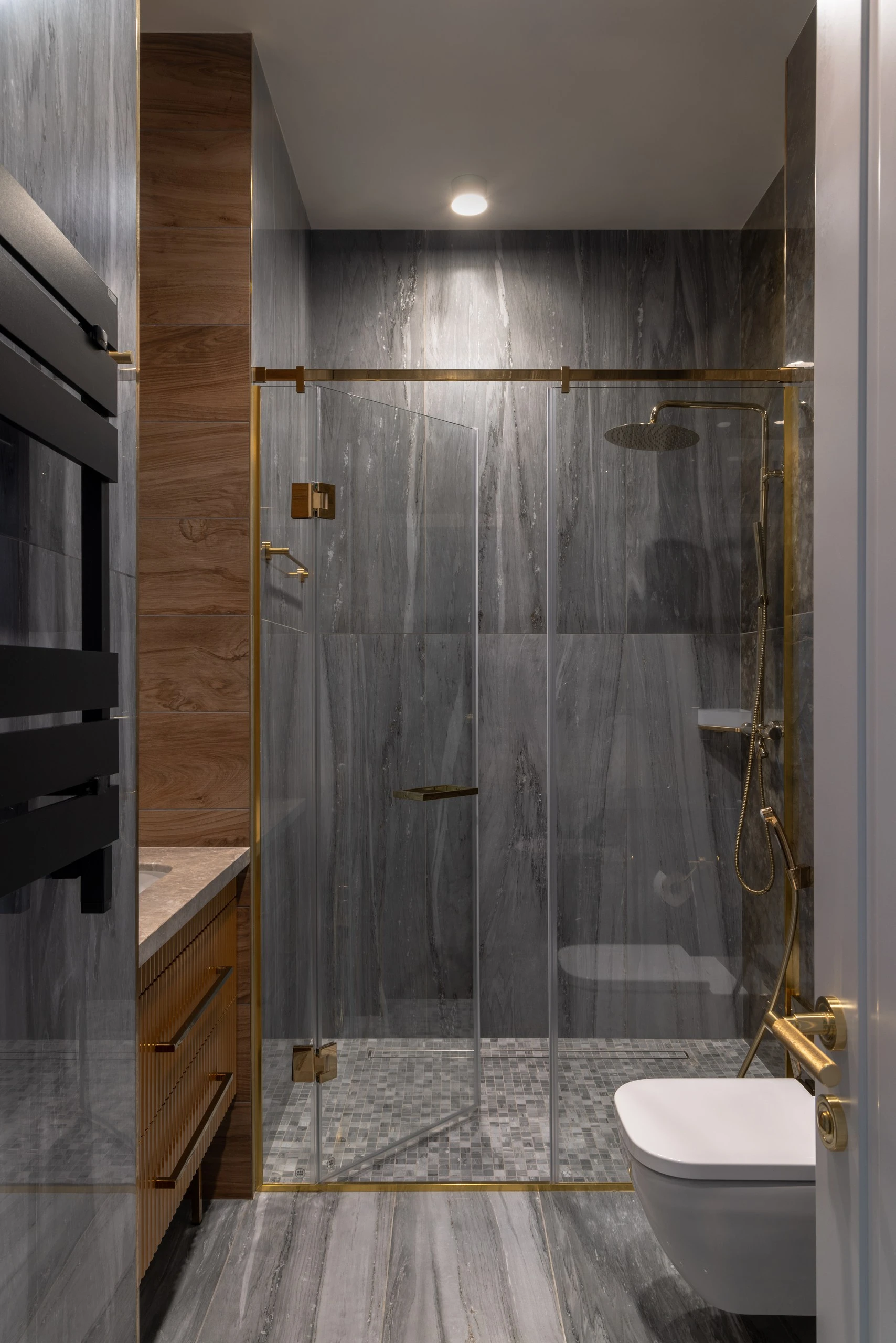 salle de bain marbre gris et laiton salle de bain marbre gris et laiton