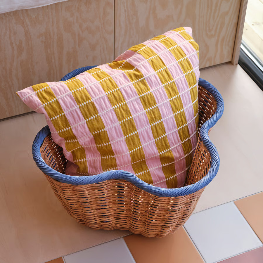 coussin rose et jaune IKEA 2026