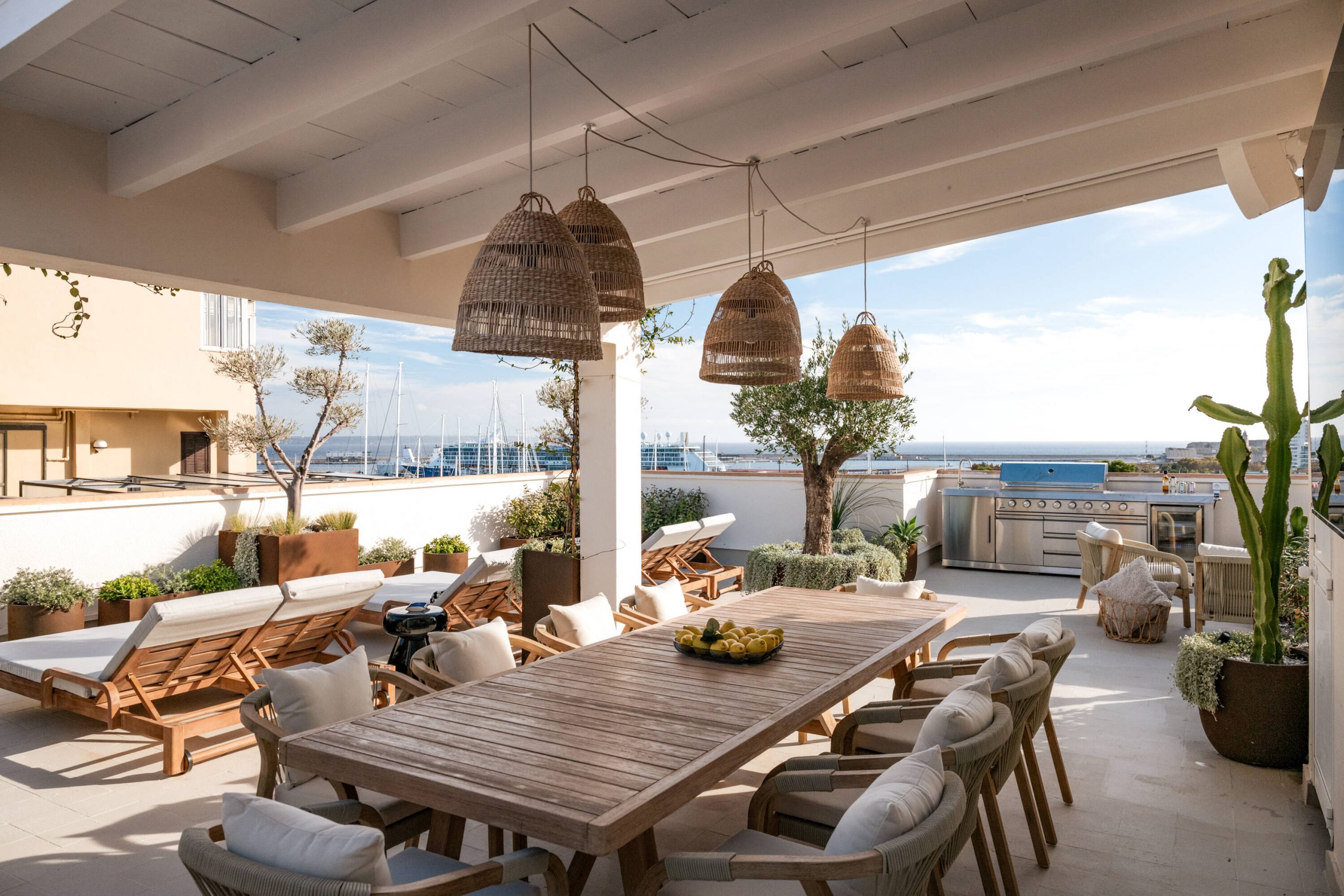 terrasse appartement Majorque vue mer et port
