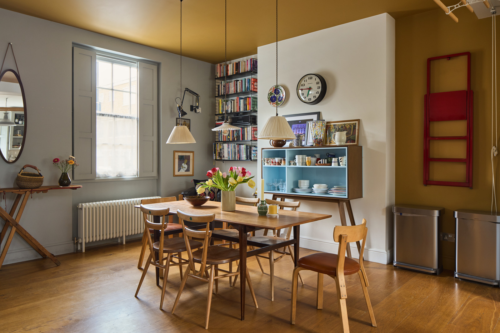 salle à manger maison de ville décoration vintage