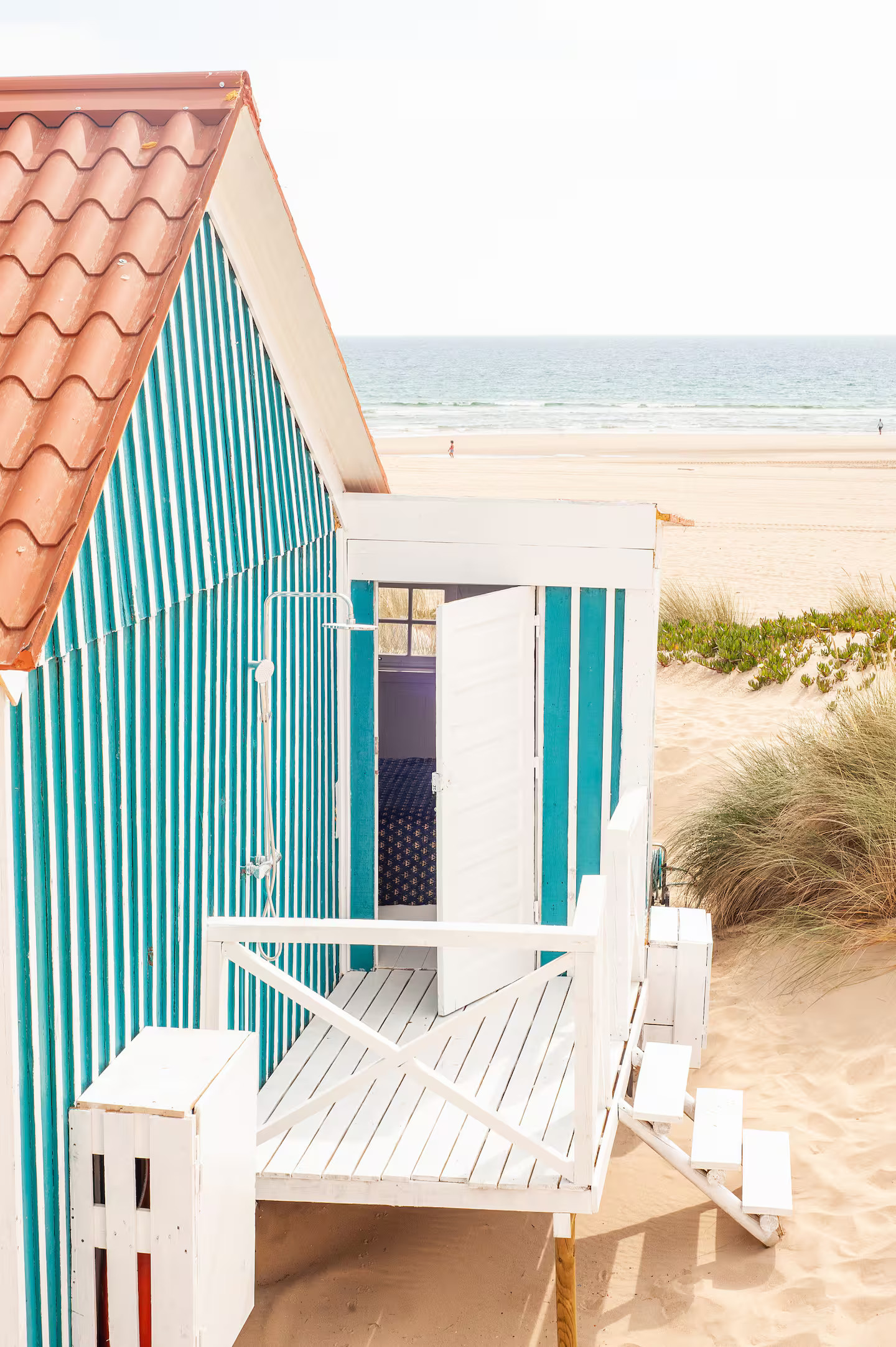 ancienne maison de pêcheur rénovée sur la plage Portugal Cabana Zojora