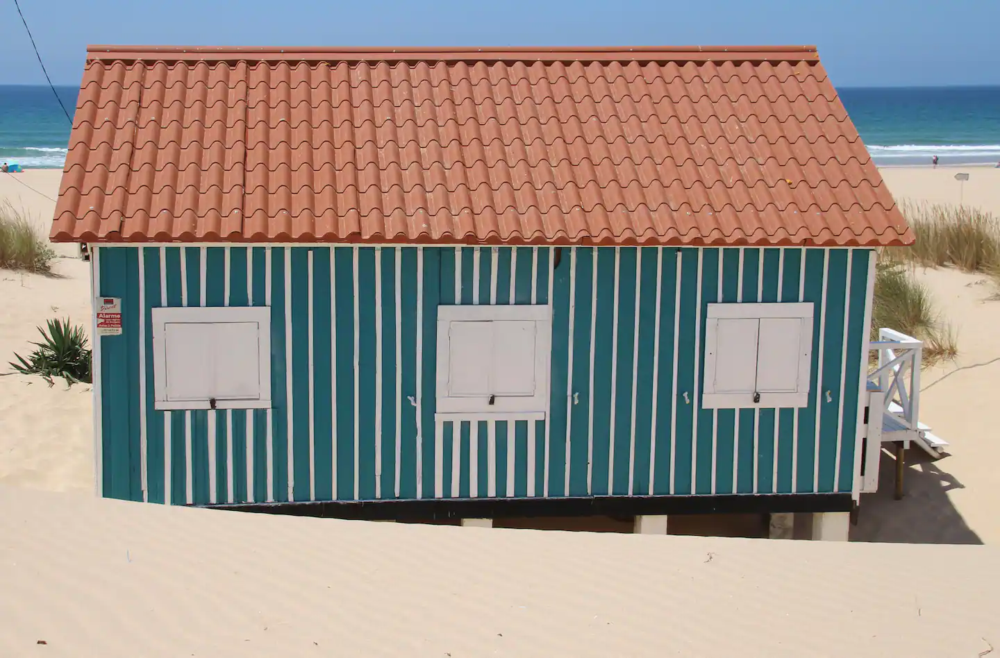 ancienne maison de pêcheur rénovée sur la plage Portugal Cabana Zojora