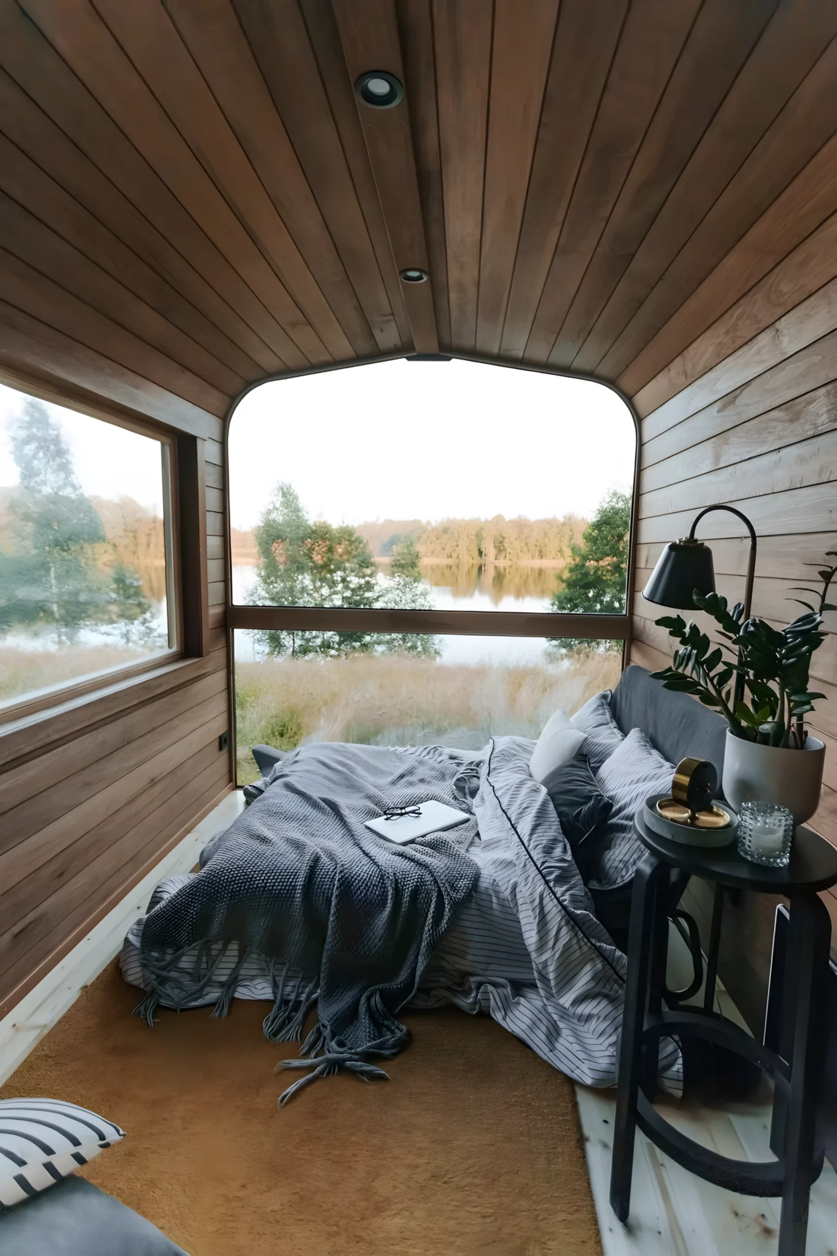 chambre tiny house 14m2 Nature Pod par Vagabond Haven