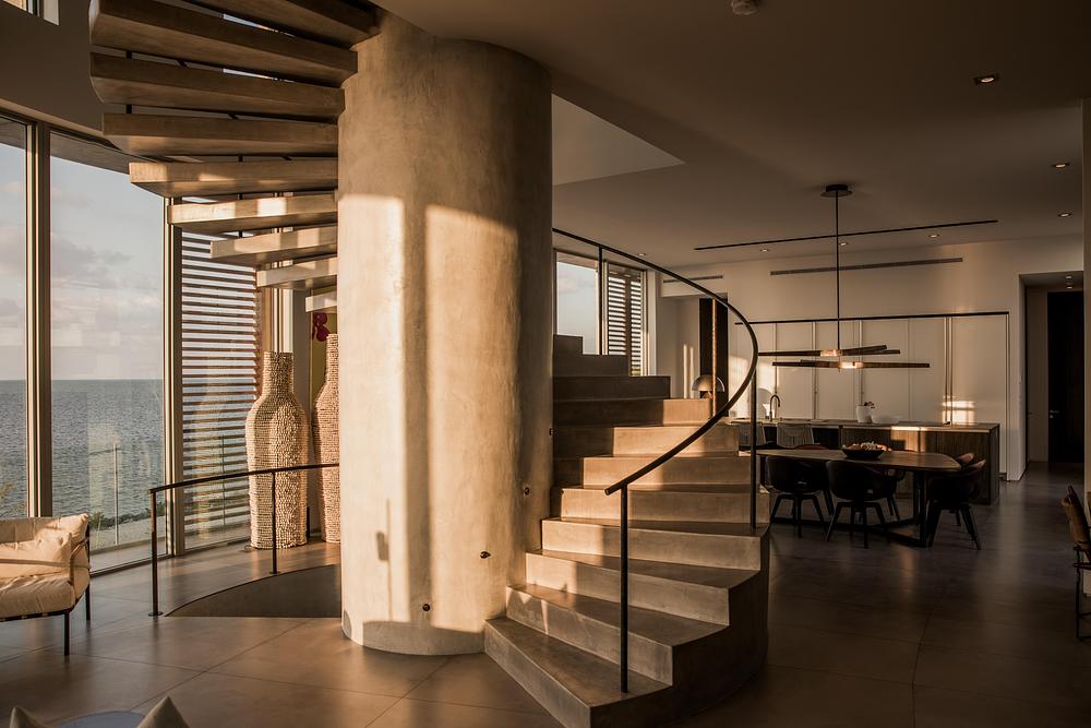 escalier en béton design maison contemporaine Résidence Van der Vlugt par le cabinet d’architecture Strang escalier en béton design maison contemporaine Résidence Van der Vlugt par le cabinet d’architecture Strang