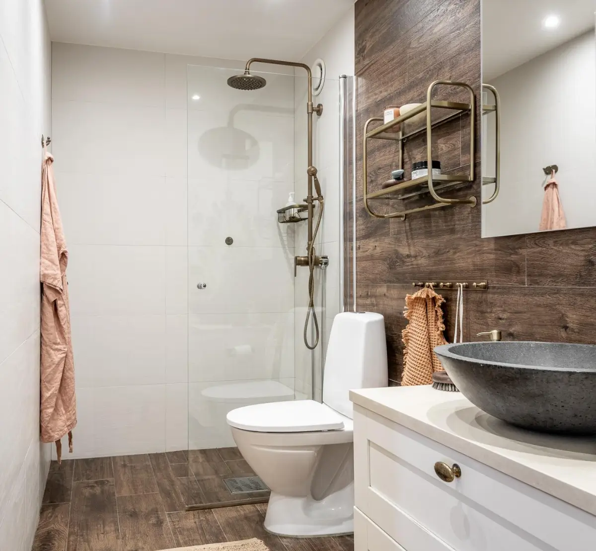 salle de bain vasque posée grise