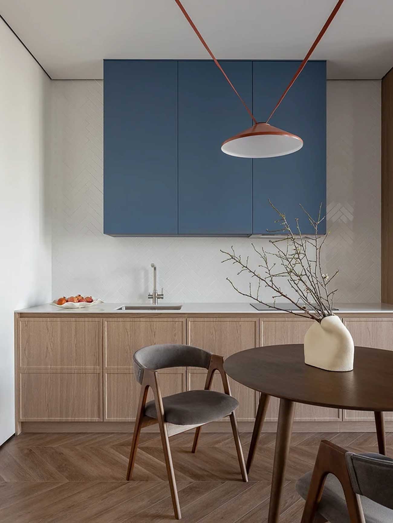 cuisine et salle à manger grand studio 47m2 avec dressing décoration contemporaine