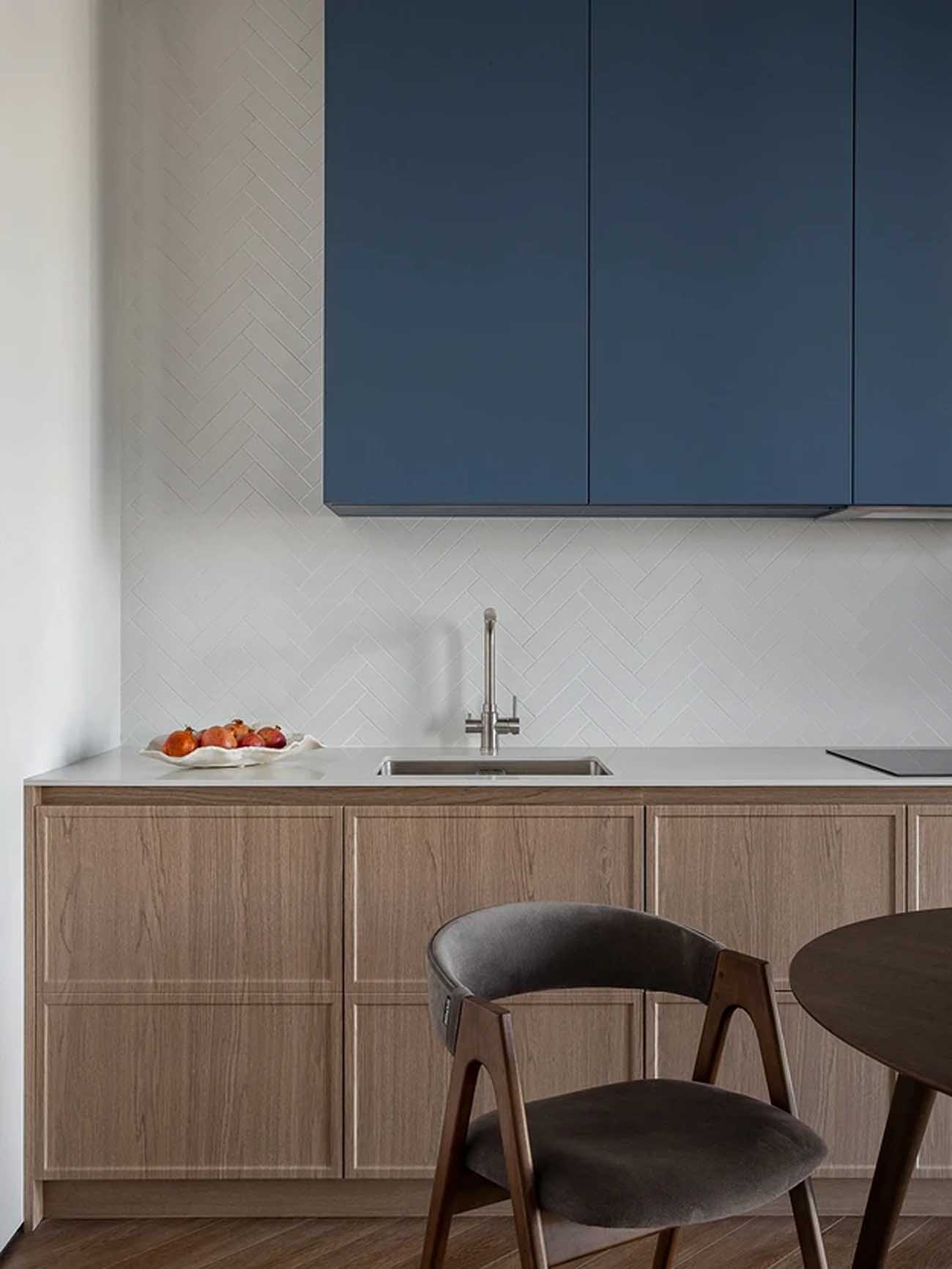 cuisine et salle à manger grand studio 47m2 avec dressing décoration contemporaine
