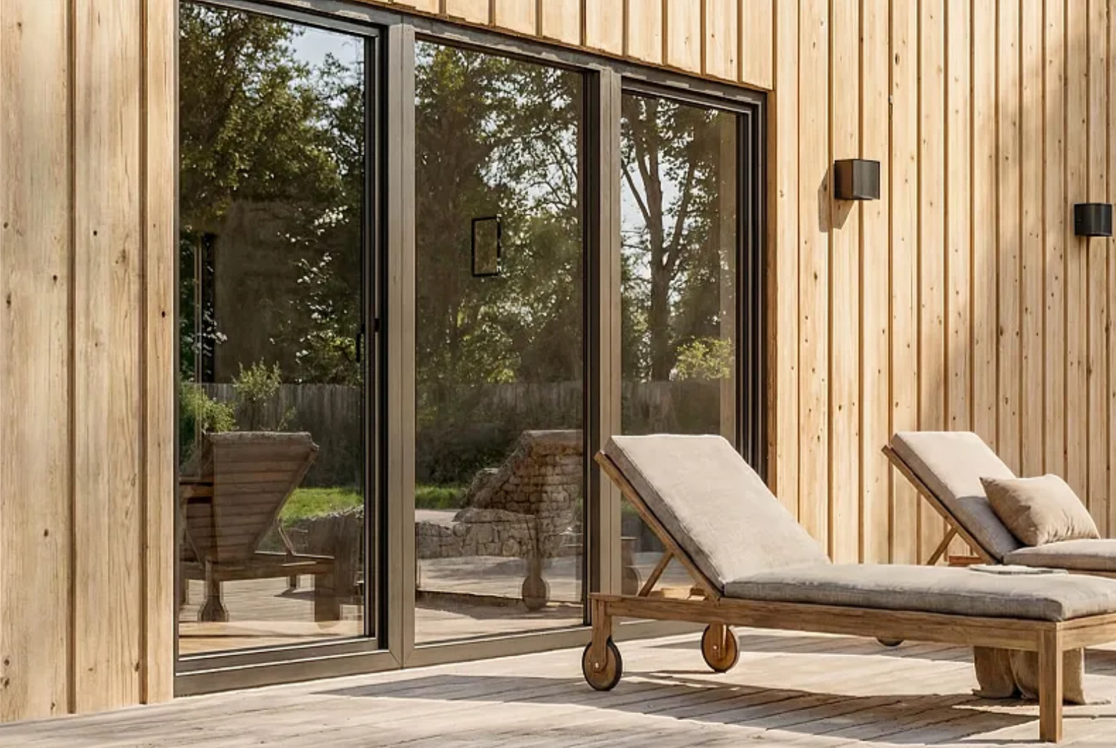 terrasse décoration naturelle maison française en bois 113m2 CHALET PRO Modèle NYONS