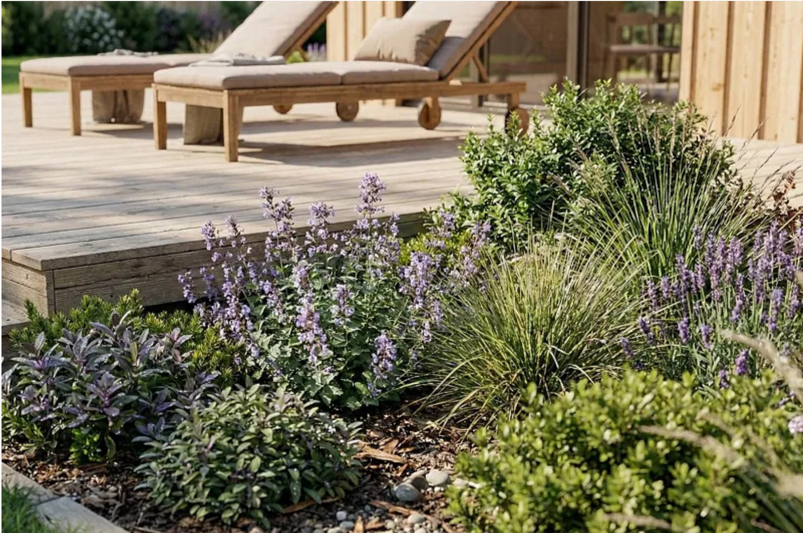 terrasse bois décoration naturelle maison française en bois 113m2 CHALET PRO Modèle NYONS