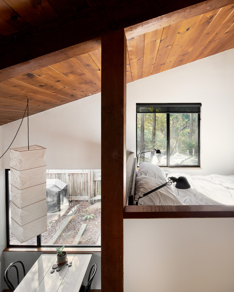 chambre sur mezzanine maison en bois Mini-Mod n°3 à Sea Ranch chambre sur mezzanine maison en bois Mini-Mod n°3 à Sea Ranch