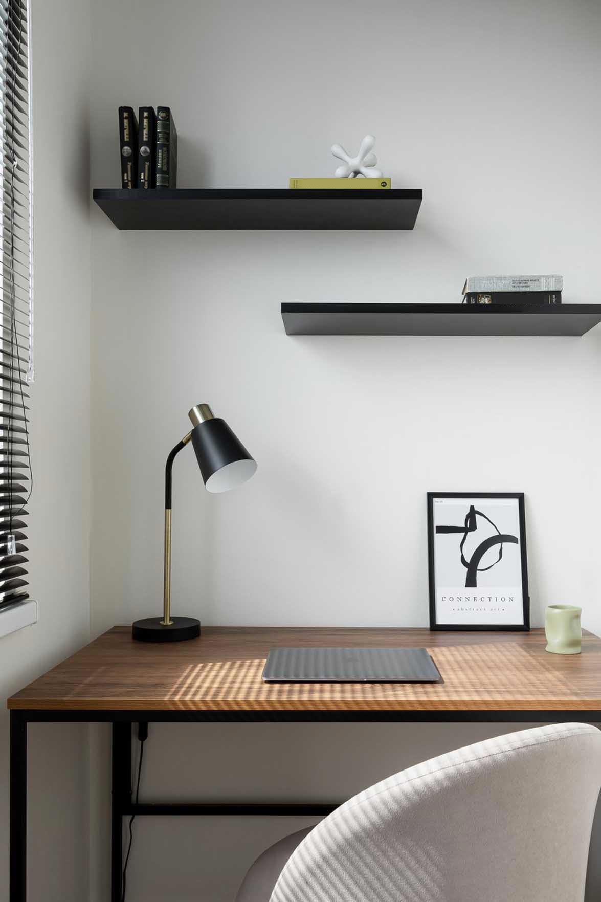 espace bureau décoration contemporaine studio de 31m2 optimisé