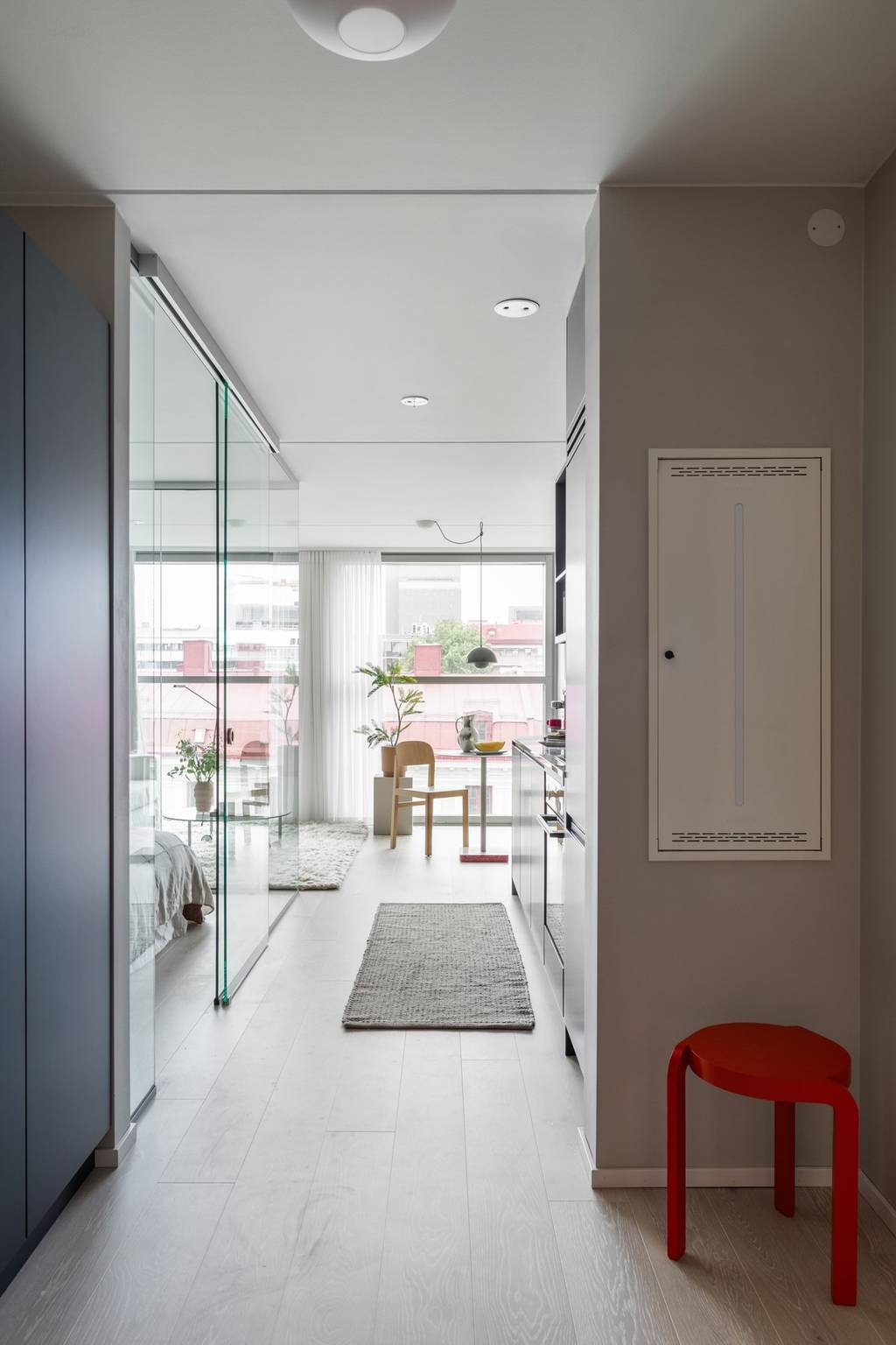 entrée studio 34m2 décoration contemporaine