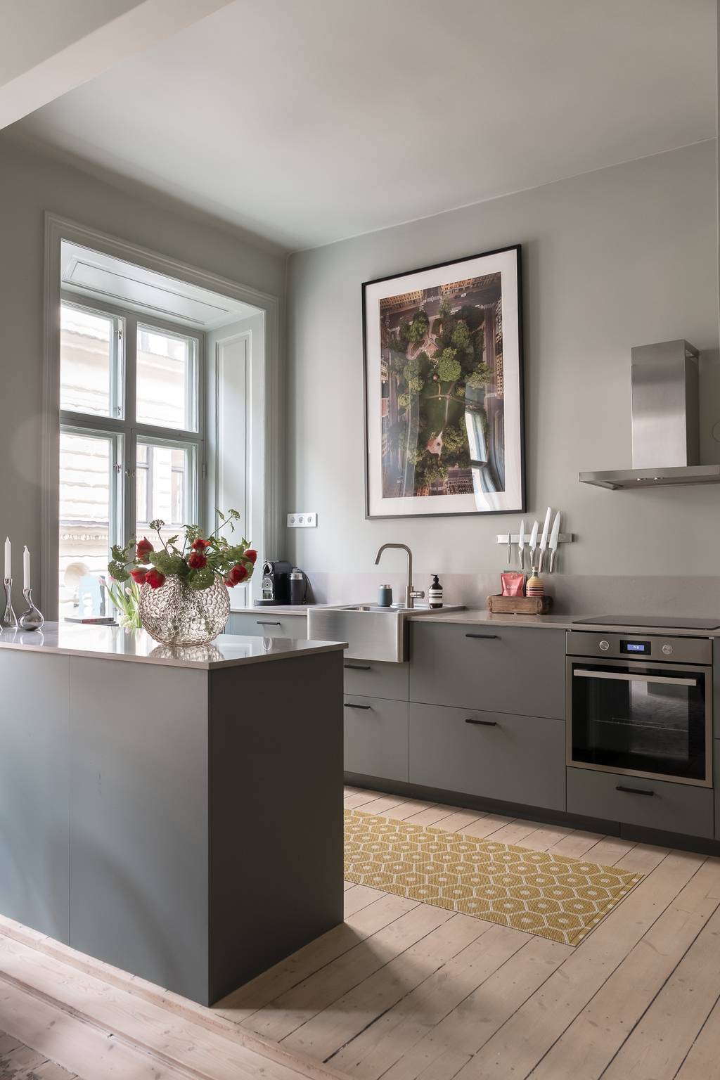 cuisine ouverte appartement 38m2 décoration scandinave
