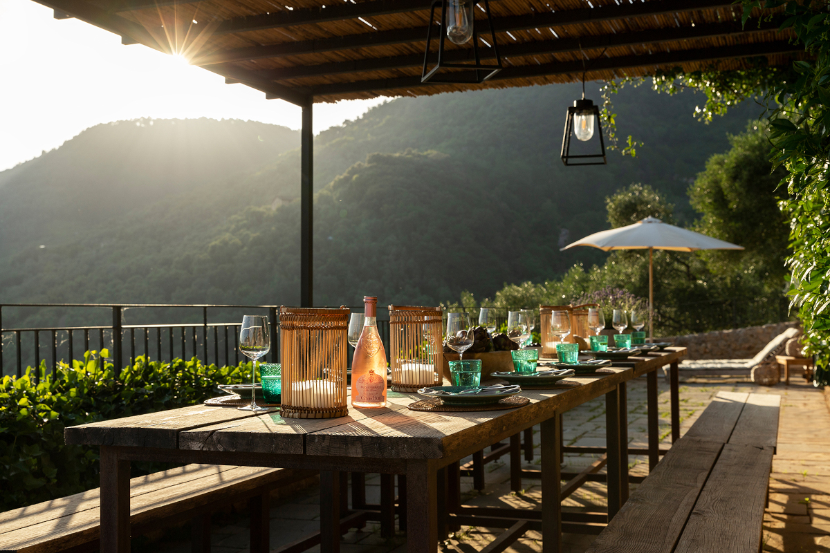 terrasse ferme rénovée en Toscane