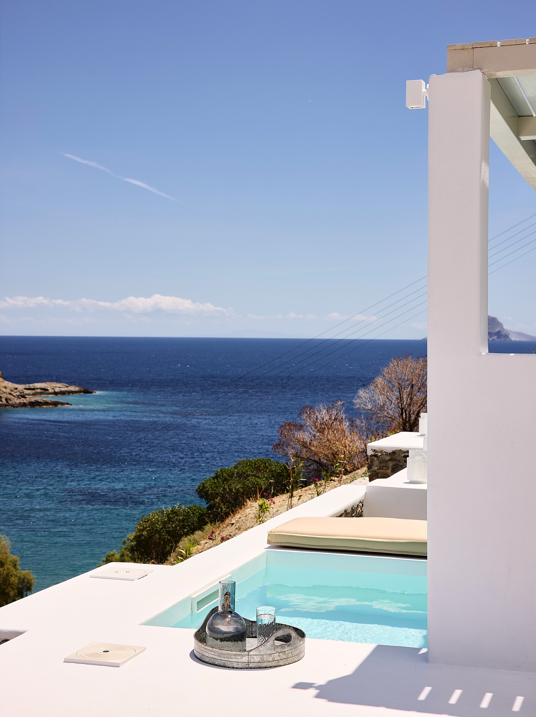terrasse mini maison grecque de 40m2 avec piscine et vue mer terrasse mini maison grecque de 40m2 avec piscine et vue mer
