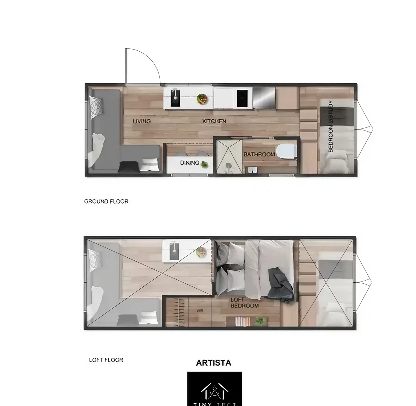 plan mini maison de 15m2 l’Artista par Tiny Tect Tiny Houses plan mini maison de 15m2 l’Artista par Tiny Tect Tiny Houses