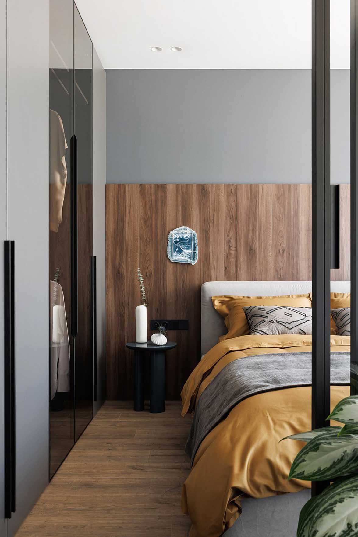chambre avec verrière appartement 40m2 décoration contemporaine chambre avec verrière appartement 40m2 décoration contemporaine