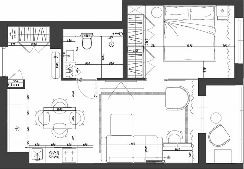 plan appartement 40m2 décoration contemporaine plan appartement 40m2 décoration contemporaine