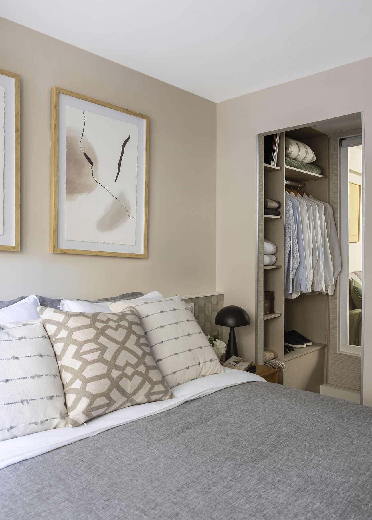 chambre avec dressing deux-pièces 40m2 décoration contemporaine chambre avec dressing deux-pièces 40m2 décoration contemporaine