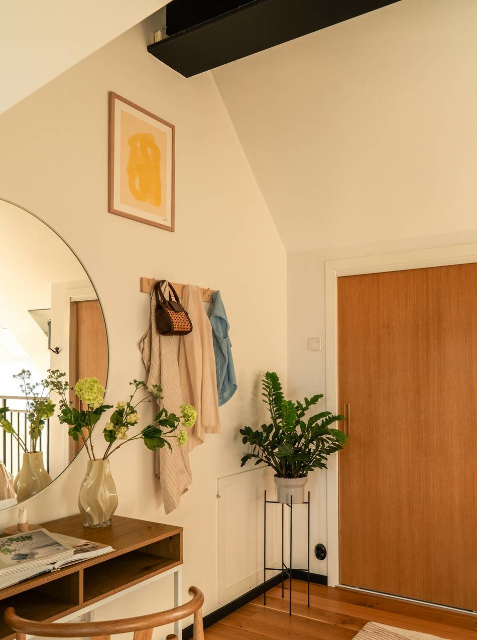 bureau dans chambre appartement en duplex décoration scandinave