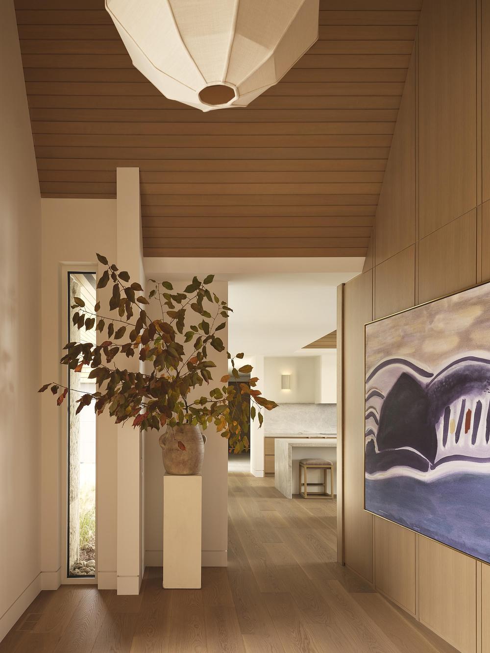 couloir maison contemporaine face au lac Huron couloir maison contemporaine face au lac Huron