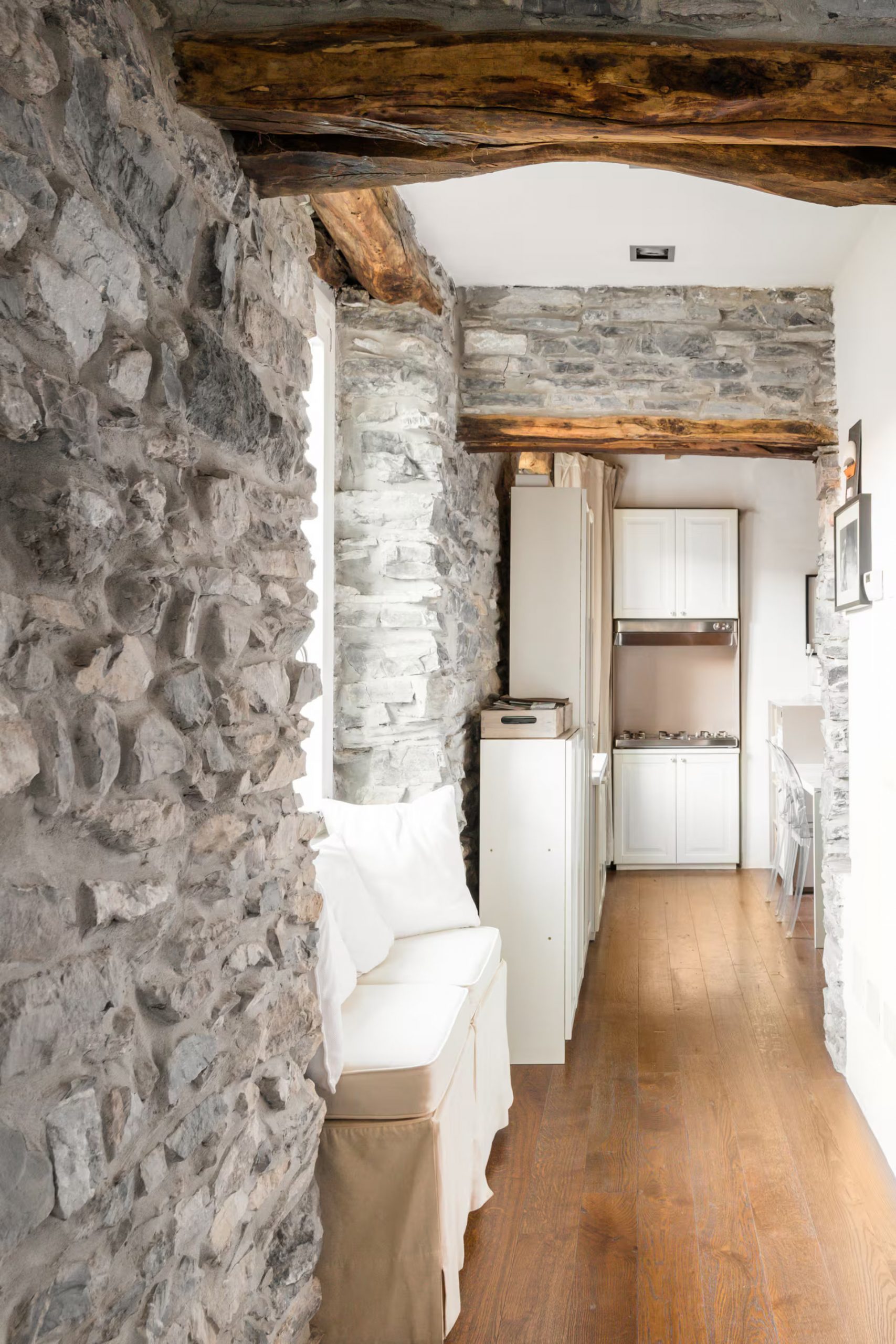 halloway stone walls old beams apartment Lake Como rustic chic decor halloway stone walls old beams apartment Lake Como rustic chic decor