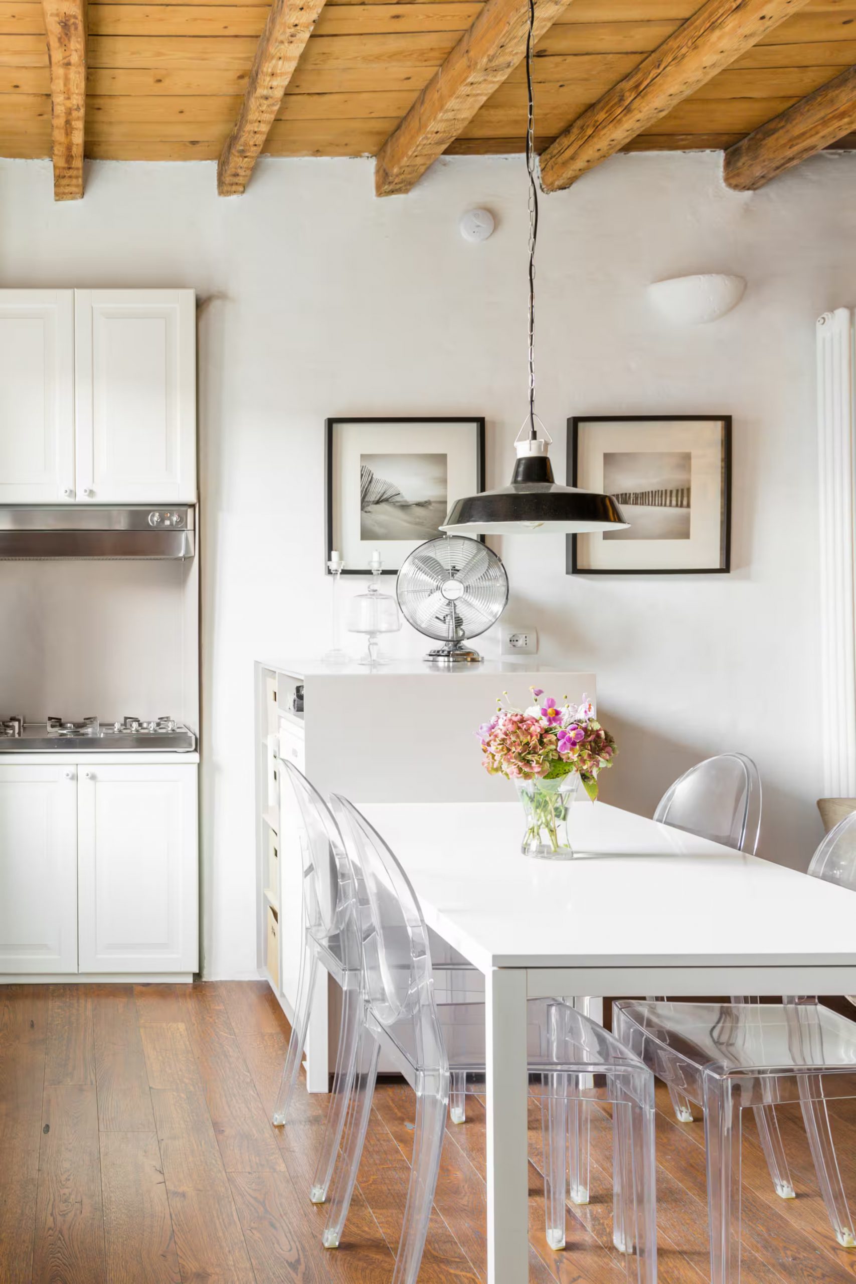 kitchen and dining room apartment Lake Como rustic chic decor kitchen and dining room apartment Lake Como rustic chic decor