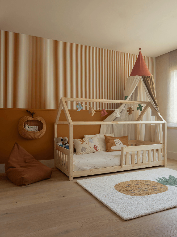 chambre enfant lit cabane décoration contemporaine beige chambre enfant lit cabane décoration contemporaine beige