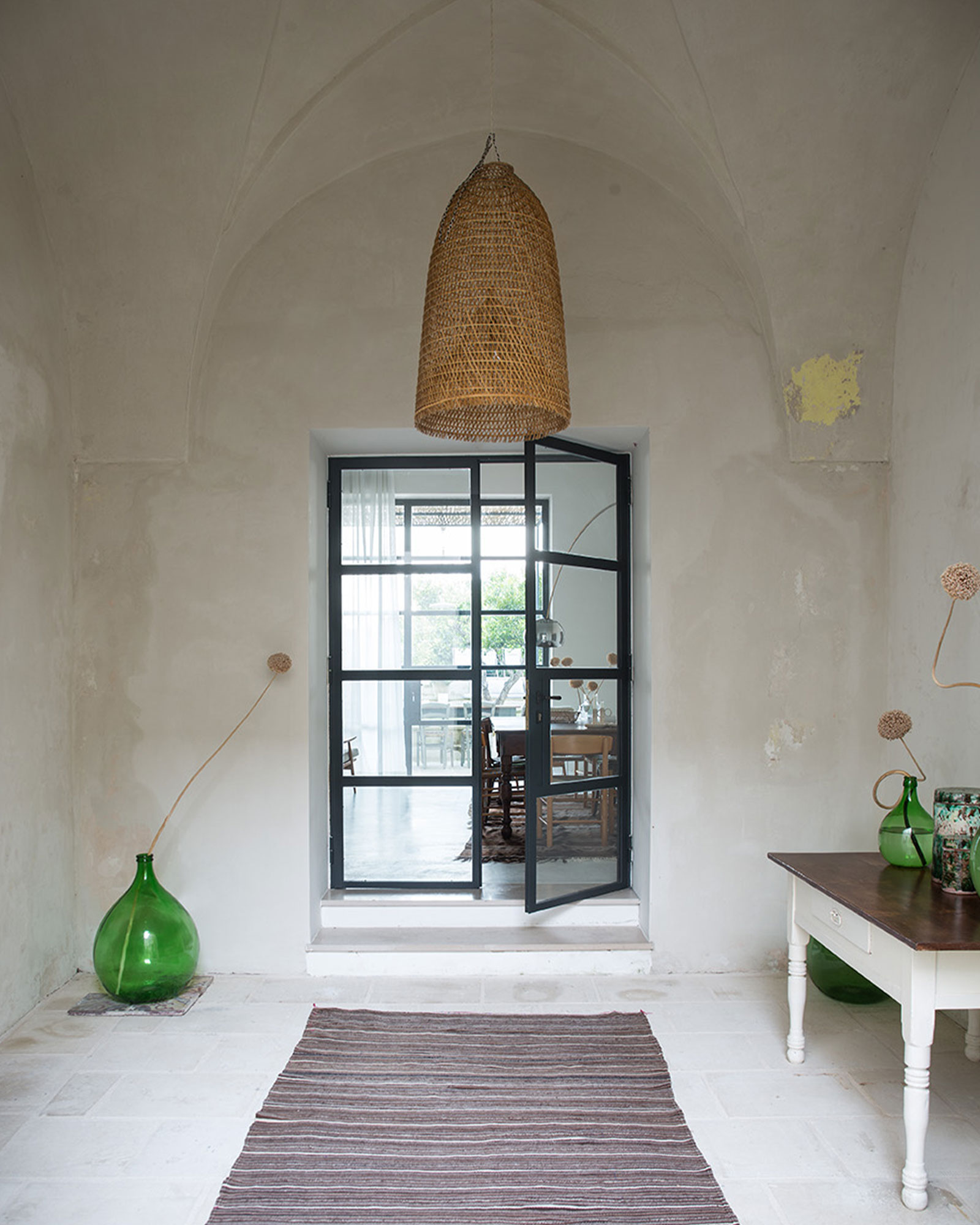 entrée avec arches décoration rustique chic